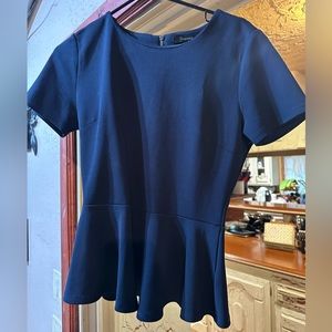 Forever 21 Peplum Navy Top